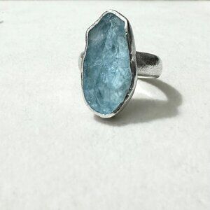 Swiss Blue Topaz in Sterling Silver Ring